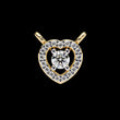 Heart Shape Halo Pendant with Round Lab Grown Diamond