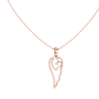 Abstract Spiritual Silhouette Charm Pendant with Round Lab Grown Diamond - View 2