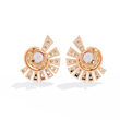 Exquisite Lab Grown Diamond Radiant Sunburst Round Diamond Statement Earrings - View 7