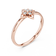 Floral Moissanite Diamond Cluster Ring With Round Cut Brilliant - View 3