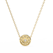 Round Lab Grown Diamond Halo Pendant with Round Cluster Accent Stones - View 8