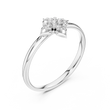 Floral Moissanite Diamond Cluster Ring With Round Cut Brilliant - View 4