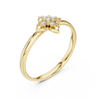Floral Moissanite Diamond Cluster Ring With Round Cut Brilliant - View 2