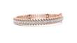 Emerald Cut Lab Diamond Inline Tennis Bracelet Sleek Channel Setting - View 5