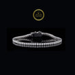 High Quality 925 Sterling Silver Tennis Chain Bracelet with 3.7mm Moissanite round for Party By Ivevar