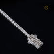 High Quality 925 Sterling Silver Tennis Chain Bracelet with 3.7mm Moissanite round for Party By Ivevar - View 4