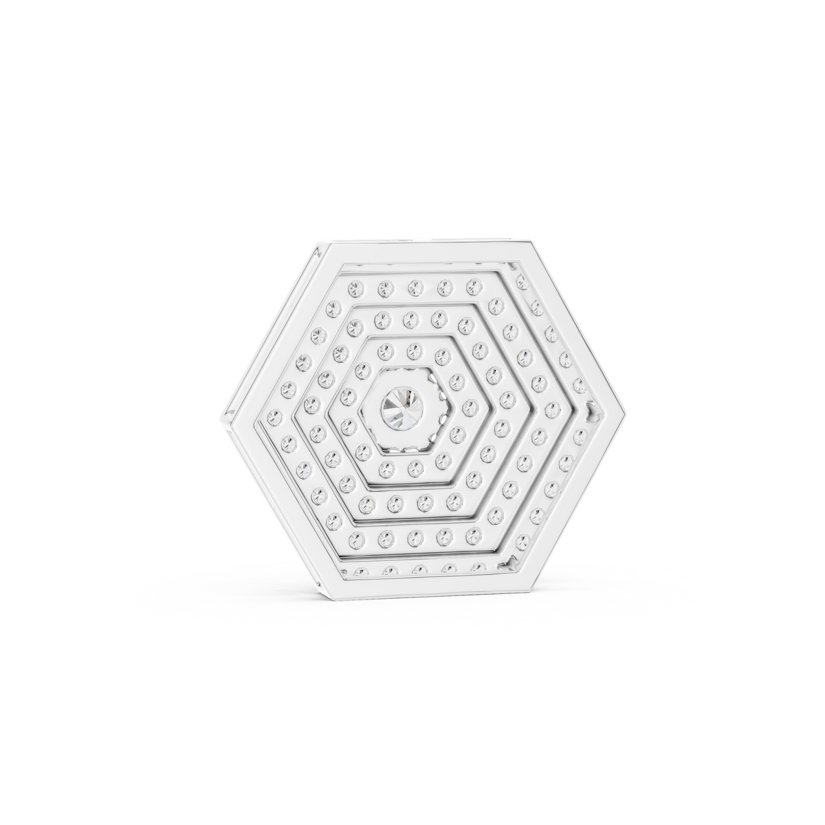 Symmetrical Layering Pendant with Round Lab Grown Diamond - View 9