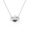 Kite Set Princess Moissanite Diamond Pendant with Full Bezel Setting - View 10