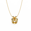 Round Lab Grown Diamond Solitaire Six Prong V Bail Pendant - View 8