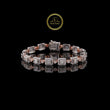 Iced Out Tennis Bracelet 925 Silver with VVS1 Lab-Grown Baguette Diamonds by Ivevar