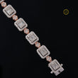 Iced Out Tennis Bracelet 925 Silver with VVS1 Lab-Grown Baguette Diamonds by Ivevar - View 3