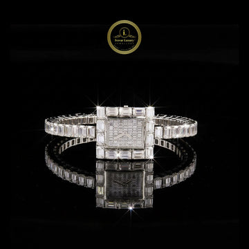 Square Cut Lab Grown Ice Watch Full Baguette Edition By Ivevar