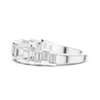 Baguette Cut Moissanite Diamond Half Eternity Wedding Band - View 10