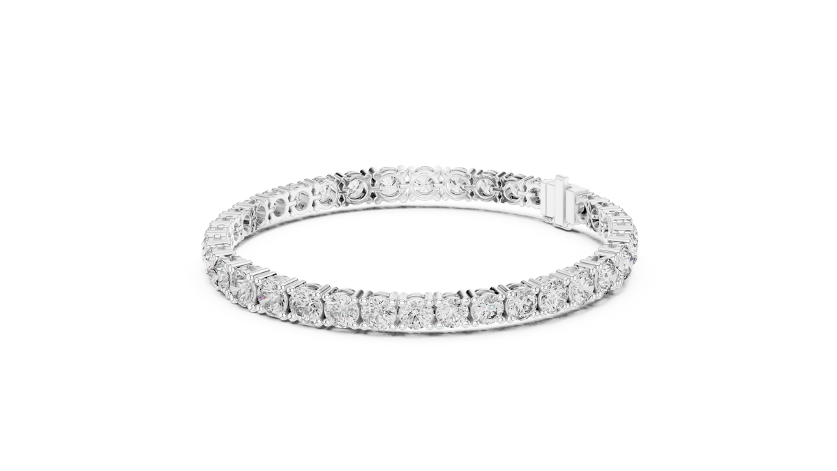 Round Moissanite Diamond Tennis Bracelet For Her Jewelry - View 12