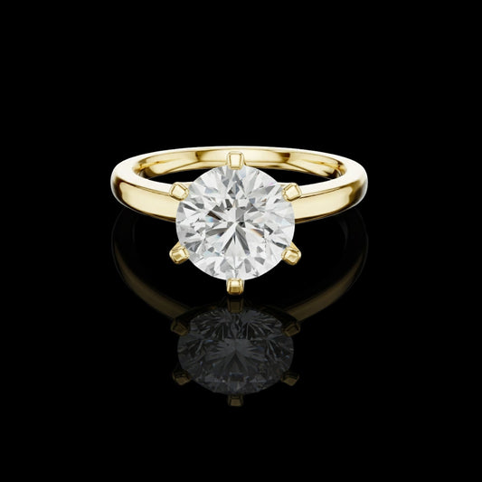 Round Cut Moissanite Diamond Delicate Ring For Women