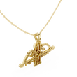Spiritual Jai Shree Shyam Bow Arrow Om Lab Grown Diamond Pendant - View 7