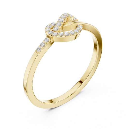 Diamond Pave Infinity Knot Lab Diamond Ring for Women - View 2
