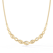 Twisted Infinity Bar Moissanite Diamond Pave Necklace - View 8
