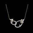 Interlocking Oval Mixed Diamond Moissanite Cluster Necklace