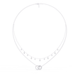 Interlocking Circle Lab Grown Diamond Necklace with Double Layered Chain Design - View 4