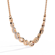 Twisted Infinity Bar Moissanite Diamond Pave Necklace - View 3