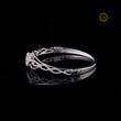 Intertwined Infinity Round Lab Diamond Floral Motif Bracelet - View 3