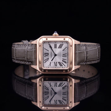 Square Roman Dial Leather Strap Classic Dress Watch