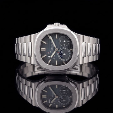 Blue Textured Dial Automatic Stainless Steel Sports Watch