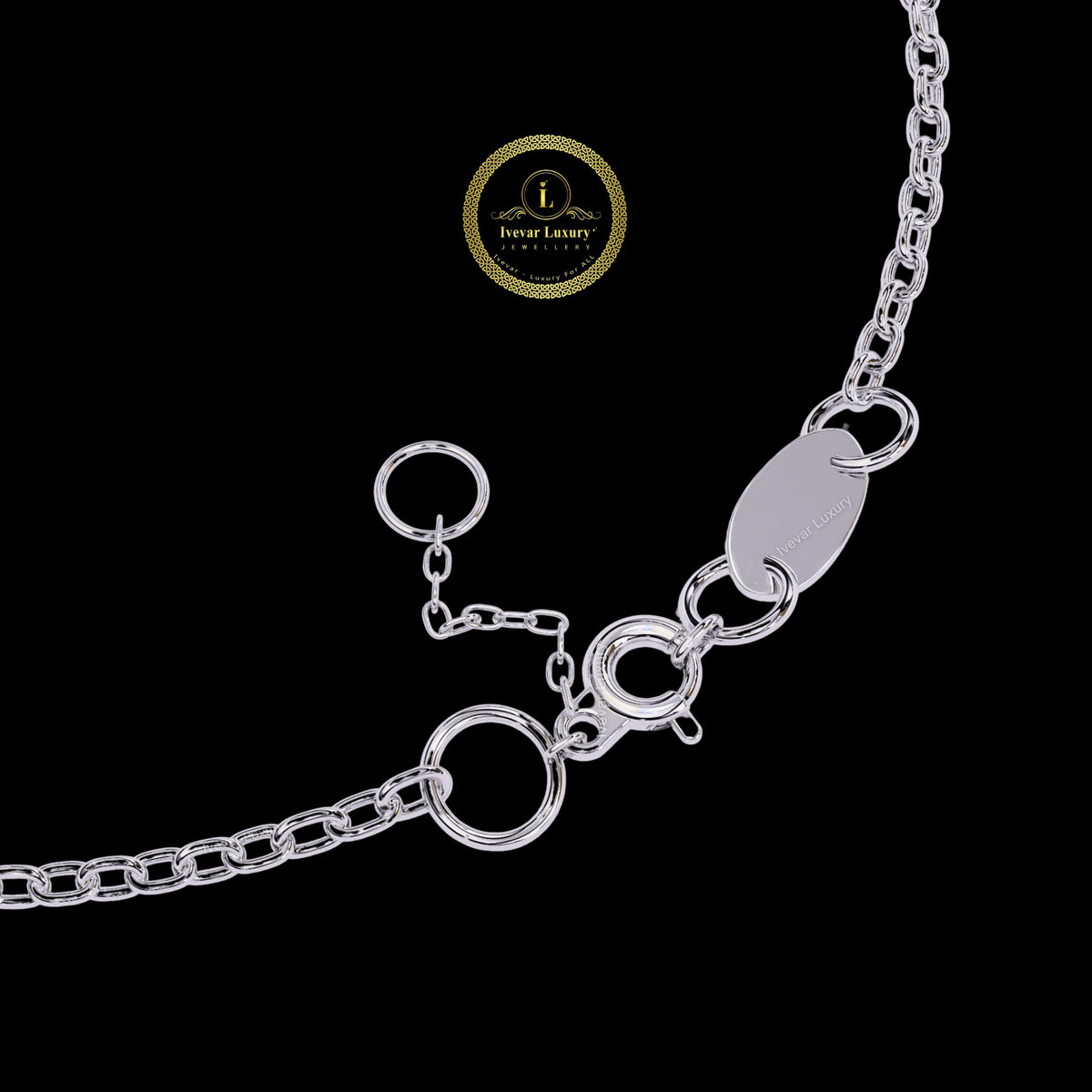Three Bezel Set Round Moissanite Diamond Station Bracelet - View 4