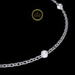 Three Bezel Set Round Moissanite Diamond Station Bracelet - View 5