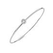 Round Bezel Set Moissanite Diamond Solitaire Bangle Bracelet for Women - View 7