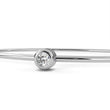 Round Bezel Set Moissanite Diamond Solitaire Bangle Bracelet for Women - View 10