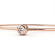 Round Bezel Set Moissanite Diamond Solitaire Bangle Bracelet for Women - View 9