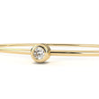 Round Bezel Set Moissanite Diamond Solitaire Bangle Bracelet for Women - View 8