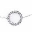 Minimalist Open Circle Round Moissanite Diamond Bracelet - View 7