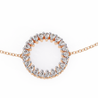 Minimalist Open Circle Round Moissanite Diamond Bracelet - View 6