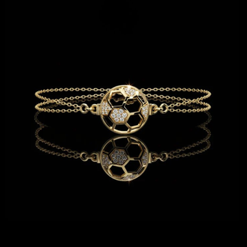 Round Moissanite Diamond Honeycomb Bracelet Double Cable Chain Design