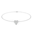 Round Cut Moissanite Diamond Adjustable Heart Bracelet - View 4