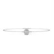 Round Halo Set Moissanite Diamond Single Chain Bracelet with Centerpiece - View 4