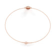 Round Halo Set Moissanite Diamond Single Chain Bracelet with Centerpiece - View 9