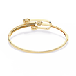Pear Moissanite Diamond Open Cuff Bypass Bangle Bracelet - View 5