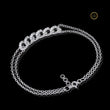 Round Cut Moissanite Diamond Interlocking Double Link Bracelet - View 7