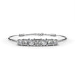 Princess & Round Cut Moissanite Diamond Adjustable Bracelet - View 4
