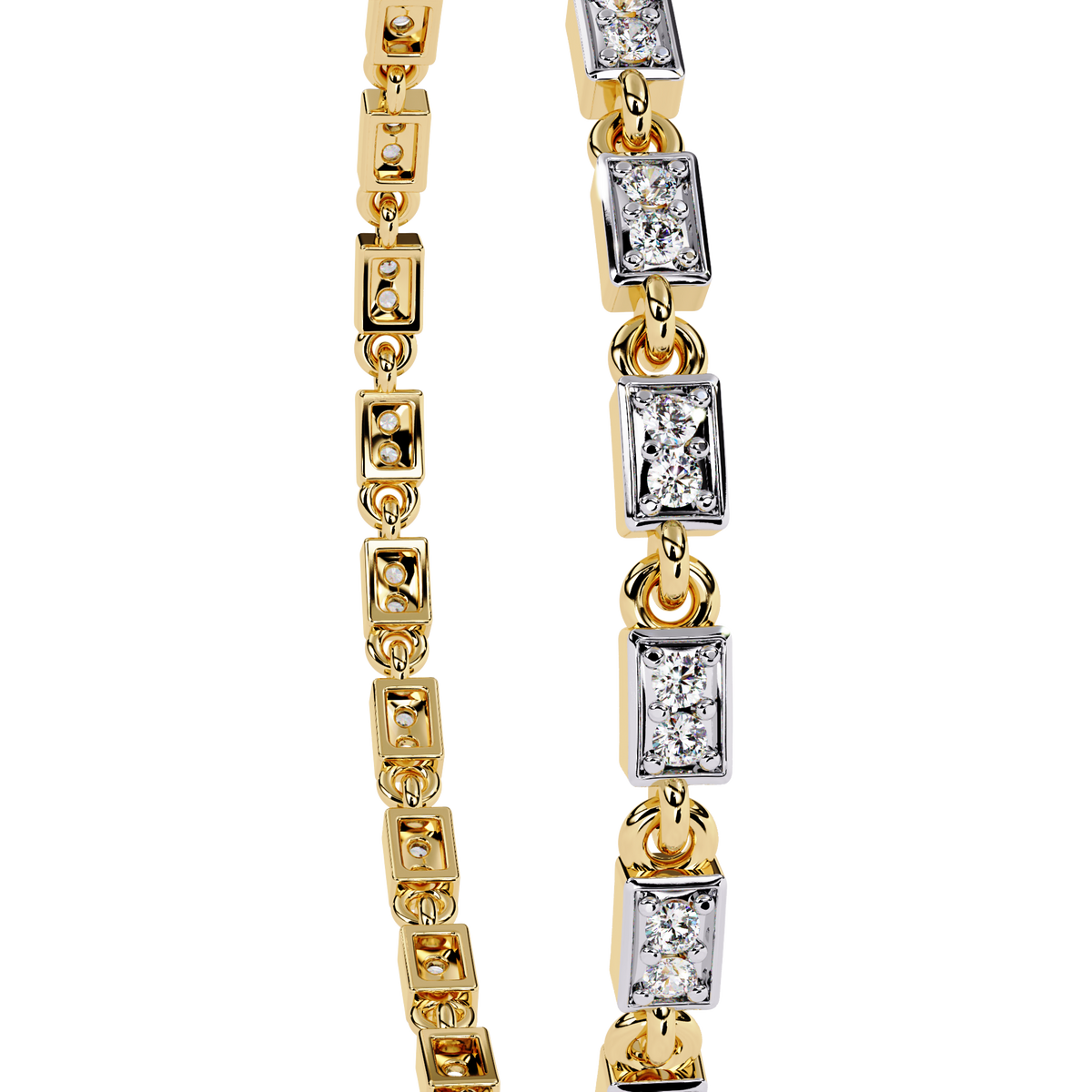 Round Cut Moissanite Diamond Minimalist Tennis Bracelet - View 8