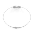 Round Moissanite Diamond Infinity Symbol Cable Chain Bracelet for Women - View 8