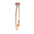 Round Moissanite Diamond Floral Clover Halo Hinged Bangle Bracelet - View 6