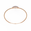 Round Moissanite Diamond Celestial Sphere Pave Centerpiece Bangle Bracelet - View 6