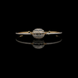 Round Moissanite Diamond Celestial Sphere Pave Centerpiece Bangle Bracelet