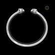 Pear Cut Moissanite Diamond Contemporary Bypass Bangle - View 4