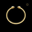 Pear Cut Moissanite Diamond Contemporary Bypass Bangle - View 6